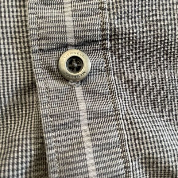 MERREL Long sleeve gray plaid button down shirt size XXL - Picture 5 of 6